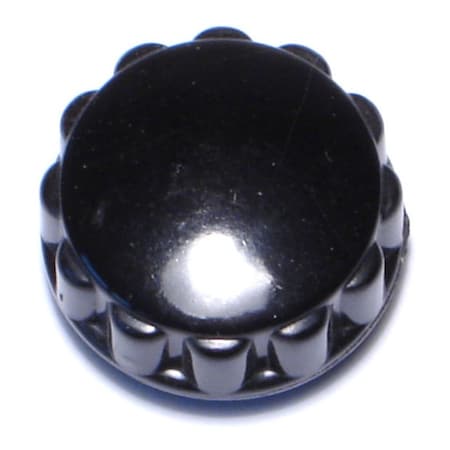 Midwest Fastener #8-32 x 7/8" Black Plastic Coarse Thread Knurled Knobs 4PK 78144